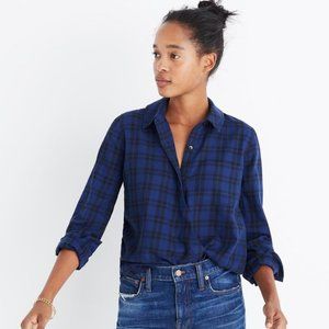 Madewell Arion Plaid Wrap Front Shirt Small